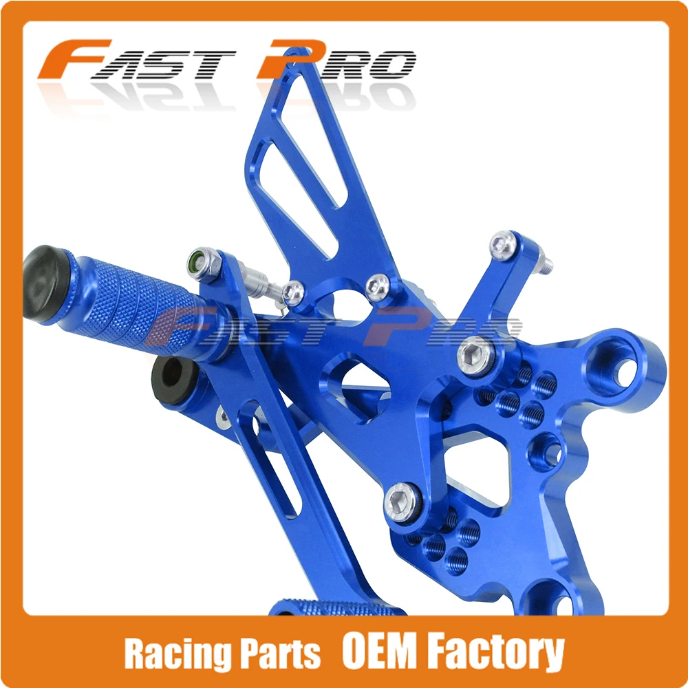 CNC регулируемый заготовка подножки педали для YAMAHA YZFR6 YZF R6 2006 2007 2008 2009 2010 2011 2012 2013 2014