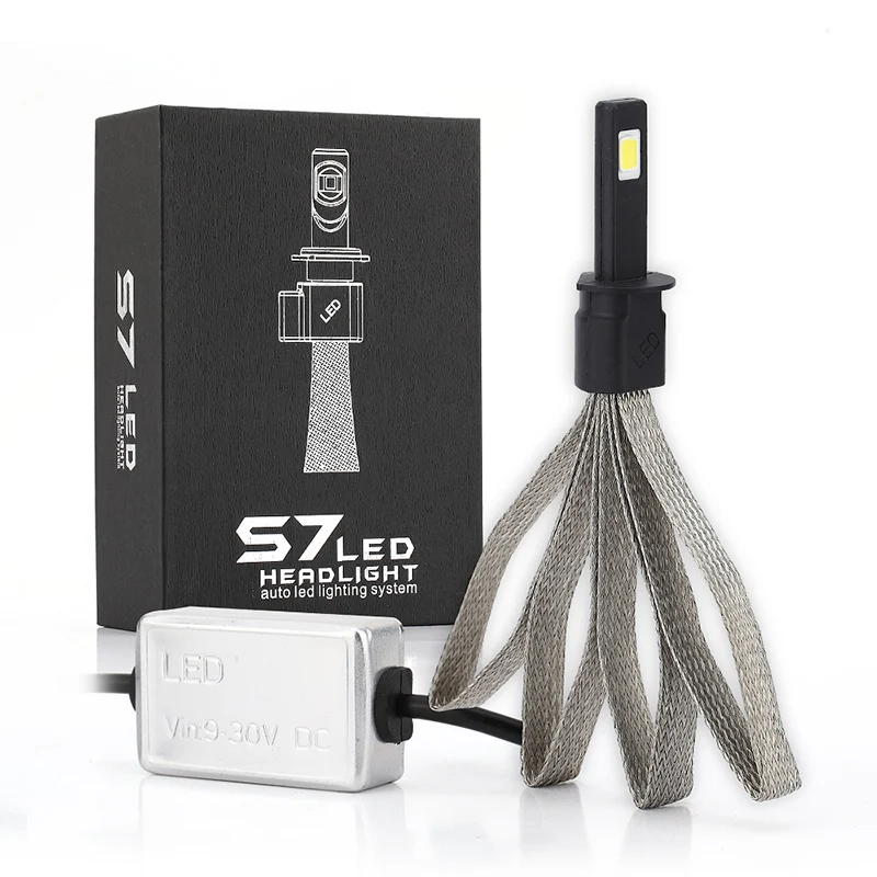 1 пара S7 H1 60 Вт 6400LM 4LED фары лампы противотуманных фар 6000 К 9 V-30 V 3.0A Замена