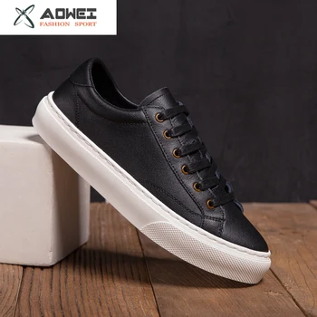 

Men Casual Shoes Cow Genuine Leather Luxury Trainers Summer Loafers Flats Shoes Designer Low Top Sneakers