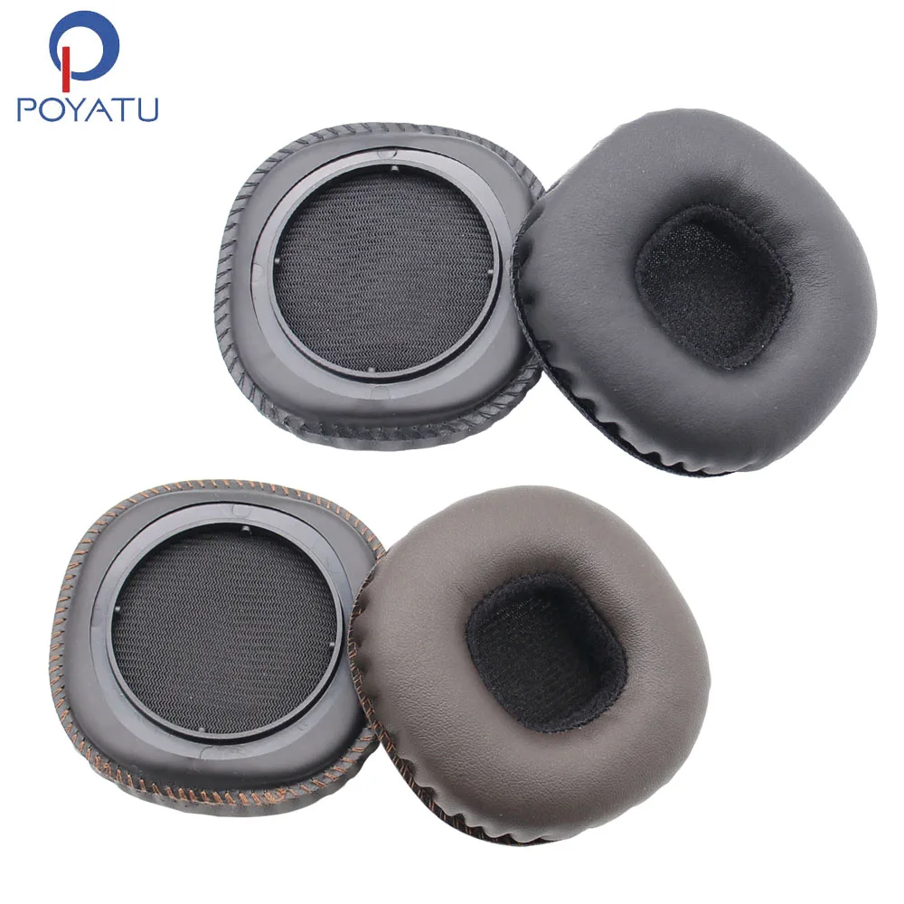 

POYATU Ear Pads Headphone Earpads For Marshall MID ANC Bluetooth Headphone Earpads Cushion Cover PU Leather Ear Pads Earmuff
