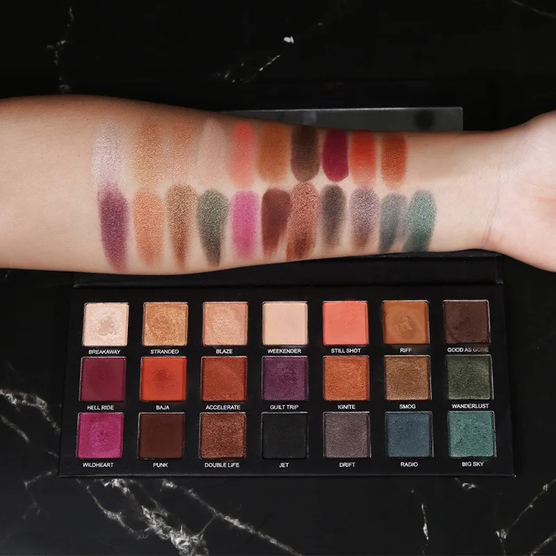 City 21 color eye shadow matte shimmer pigment smokey makeup eyeshadow palette |
