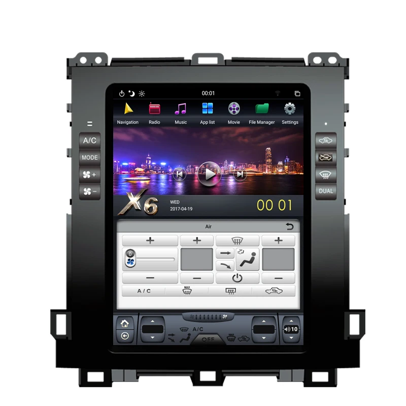 Perfect NAVITOPIA 10.4inch 4G+64GB Tesla Style Vertical Screen Android 8.1 Car DVD GPS Navigation for Toyota Prado 2002-2009 2