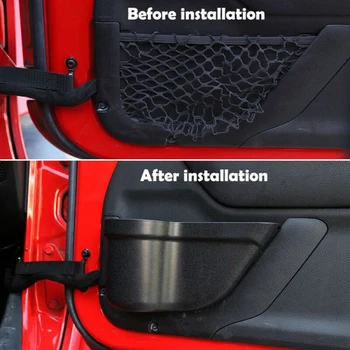

4pcs Storage Box Front+Rear Door Net Organizer For Jeep Wrangler JK 11+