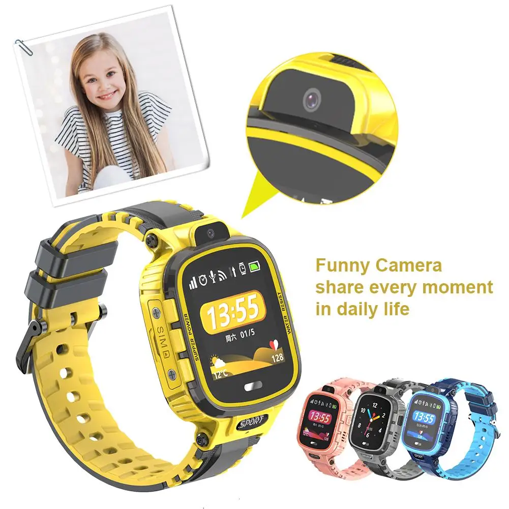  Kinder Smart Uhr Video Anruf Notruf GPS Positionierung IP67 Wasserdichte Intelligente Uhr Kann Mach