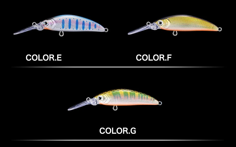 Description Picture 5 of item2021 50SS Minnow 50mm 5g sinking Fishing Lure diving depth 0.8-1.5m Wobbler Pesca Bass Pike Fishing Tackle 2021