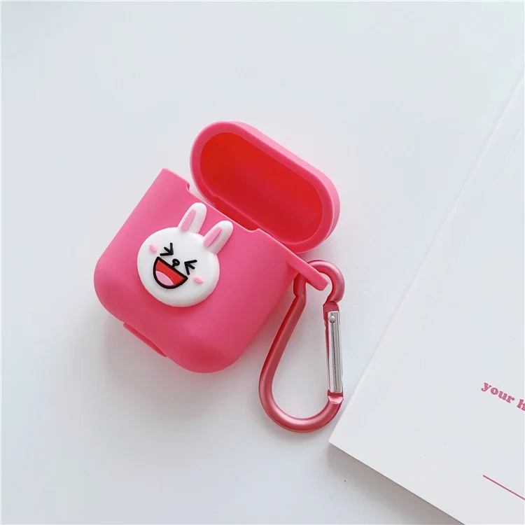 Мультяшные персонажи hello kitty Микки Минни Милые силиконовые серьги чехол для Apple Airpods Bluetooth сумка для наушников крышка - Цвет: 19B