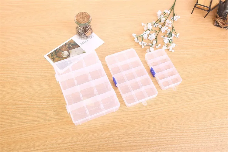 Transparent Makeup Jewelry Box Medicine Box 10/15/24 Grid Home Commonly Used Splittable/Not Splittable Unloading Storage Box