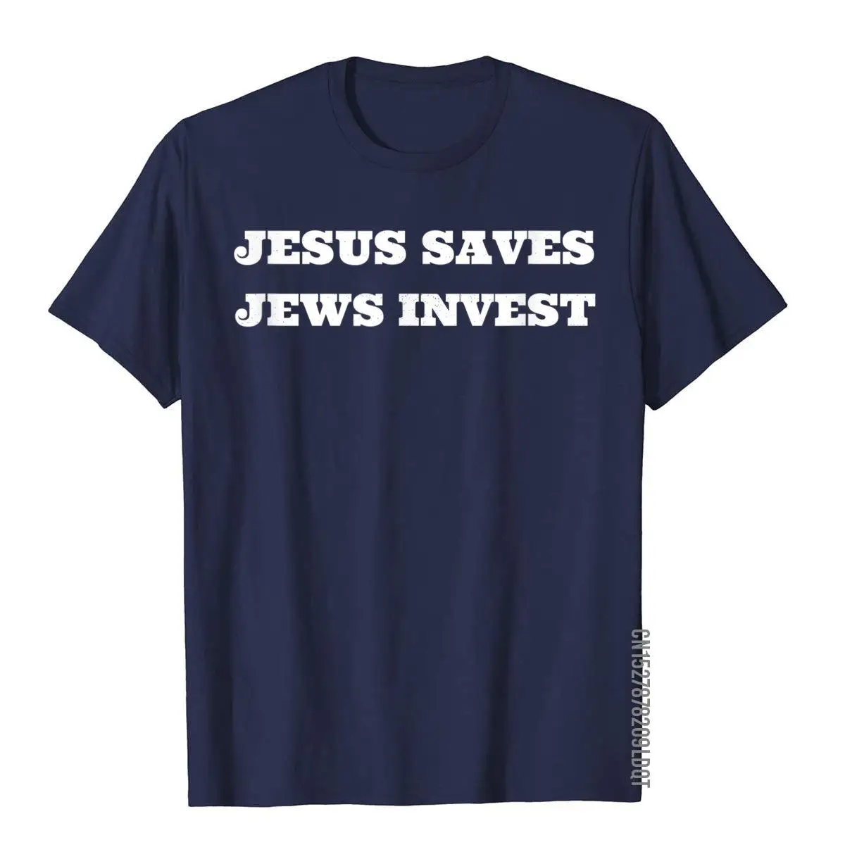 Jesus Saves Jews Invest Funny Jewish Finance Money Advisor T-Shirt__B8772navy