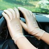 Women Embroidery Summer Driving Gloves Thin Blocking Ultraviolet Sunscreen High Elastic Performance Dance Etiquette Gloves ► Photo 1/6
