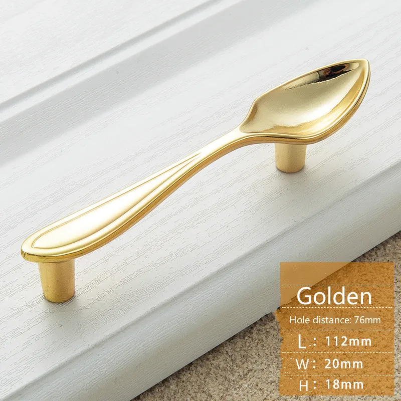Tiradores Para Muebles En Forma De Cubiertos - Aleación De Zinc, 76 Mm Entre Agujeros, Pack De 2