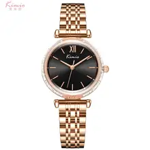 Brand Luxury Crystal Watch Stainless Steel Bracelet Watch Fashion Rose Gold Ladies Quartz Waterproof Watch Gift donna orologio