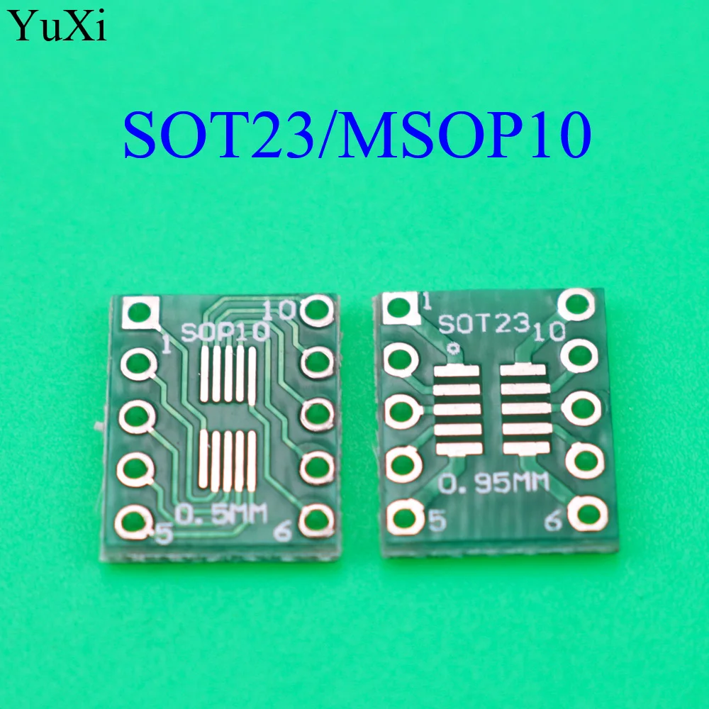 YuXi SOT23 MSOP10 для DIP переводной платы Pin плата шаг Адаптер 0 5 мм/0 95 мм до 2 54 печатная