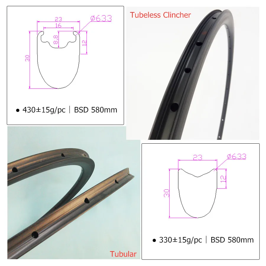 Discount FIC 30mm carbon rim 23mm wide tubular rim 20h 24h 28h road wheel rim basalt brake UD matte 3K glossy tubeless ready clincher rim 4 Discount FIC 30mm carbon rim 23mm wide tubular rim 20h 24h 28h road wheel rim basalt brake UD matte 3K glossy tubeless ready clincher rim 4