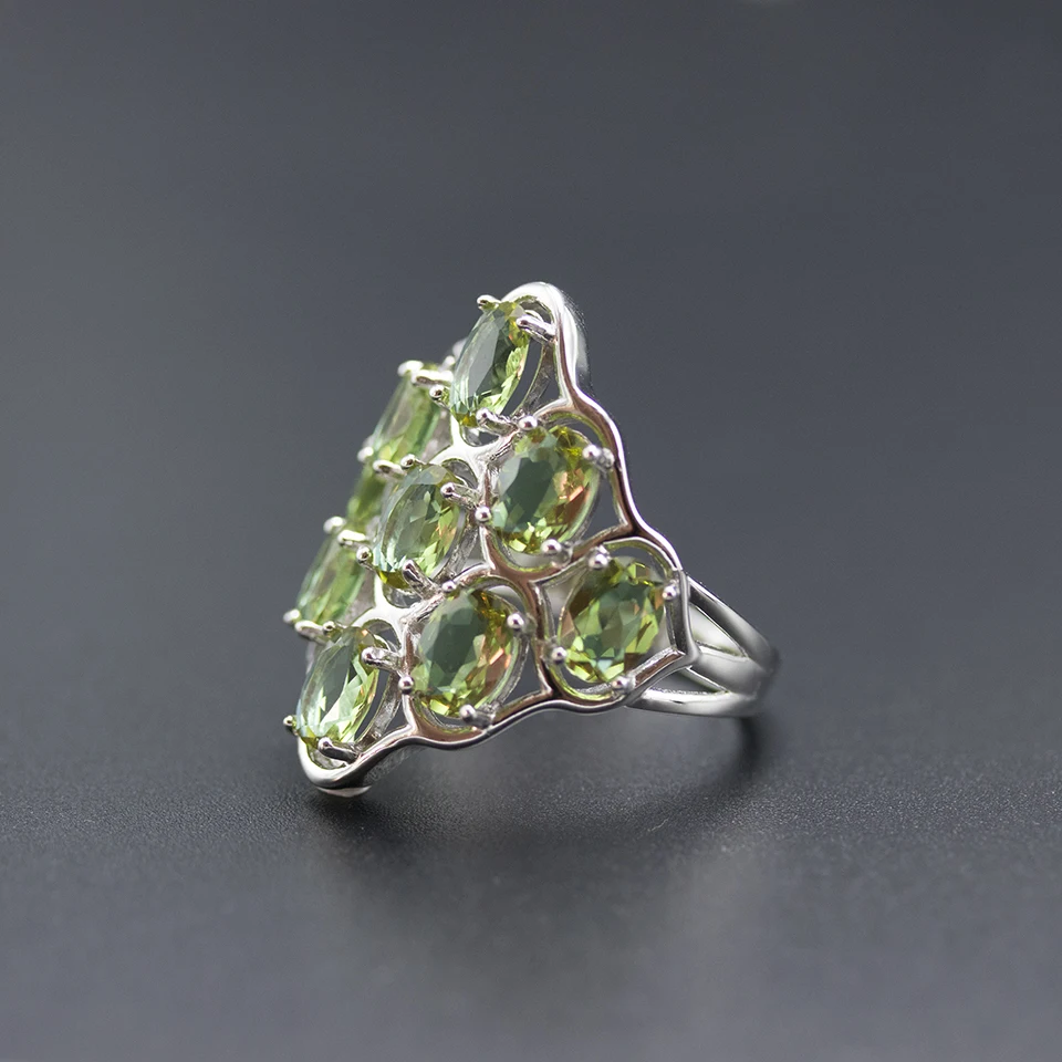 Bolai, меняющее цвет, кольцо из зултанита, 925 пробы, серебро, нано диаспора, драгоценный камень, ювелирный блок, кольцо для женщин, подарок 11,11