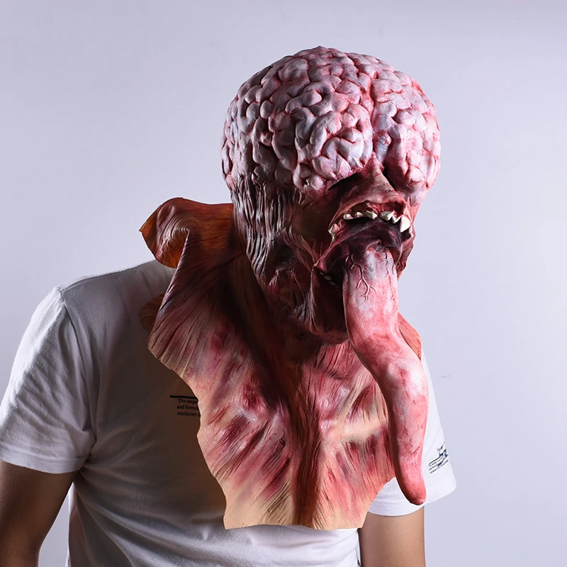 

Realistic Latex Party Mask Scary Skull Mask Full Head Halloween Masks Horror Cosplay Halloween Horror Zombie Face Skull Mask