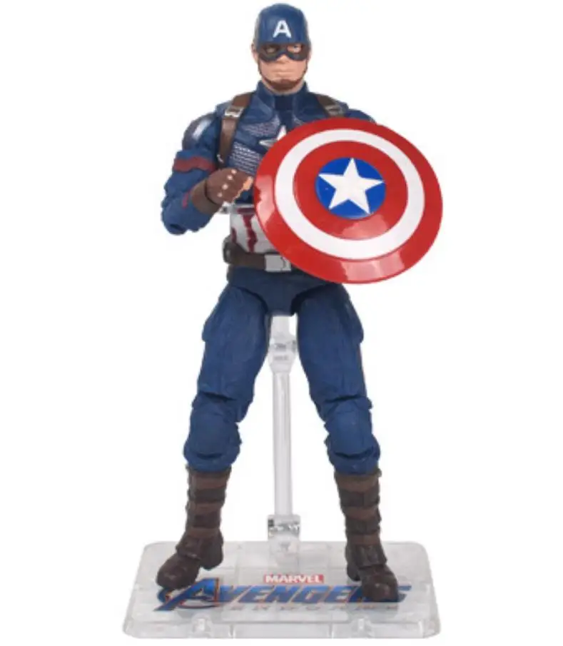 America no box Marvel Мстители конец игры Капитан Америка Марвел Капитан война машина Тор ПВХ Фигурки игрушки - Color: America no box