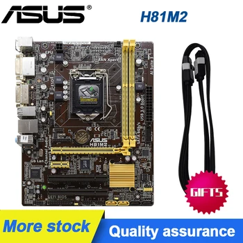 شراءاللوحة الام ASUS H81M2 1150 Pin/dual DVI H81 PC اللوحة الام MATX Support 4790 4590 اللوحة الام المستعملة مجموعة اللوحة الام للالعاب