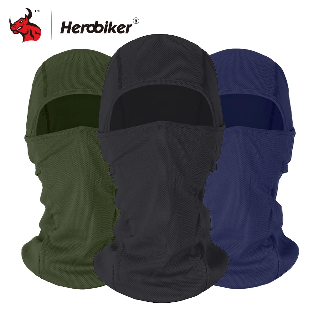 Мотоциклетная Балаклава HEROBIKER теплая ветрозащитная дышащая для страйкбола