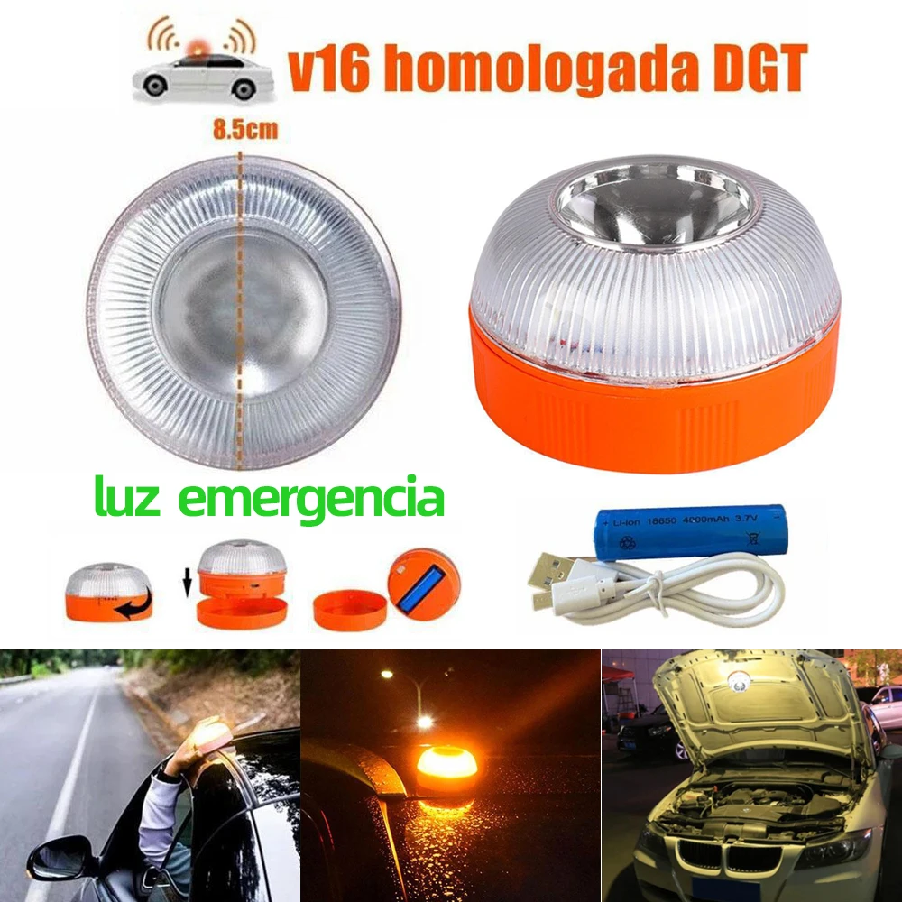 Автомобисветильник светодиодный аварийный фонарь V16 сертифицированный DGT