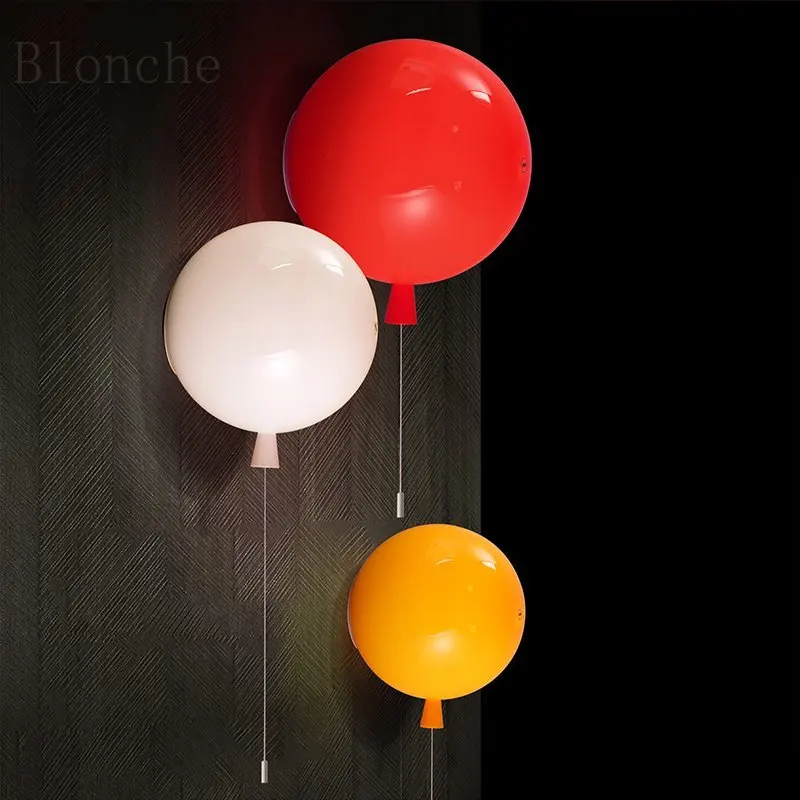 

Nordic Color Balloon Wall Lamp Acrylic Decorative Wall Light Children's Room Aisle Bedroom Background Decorative Wall Sconce