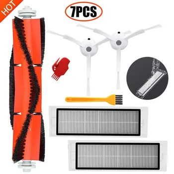 

7pcs/lot Suitable for Xiaomi Robot Vacuum Cleaner roborock Spare Parts Kits Side Brushes HEPA Filter Roller brush