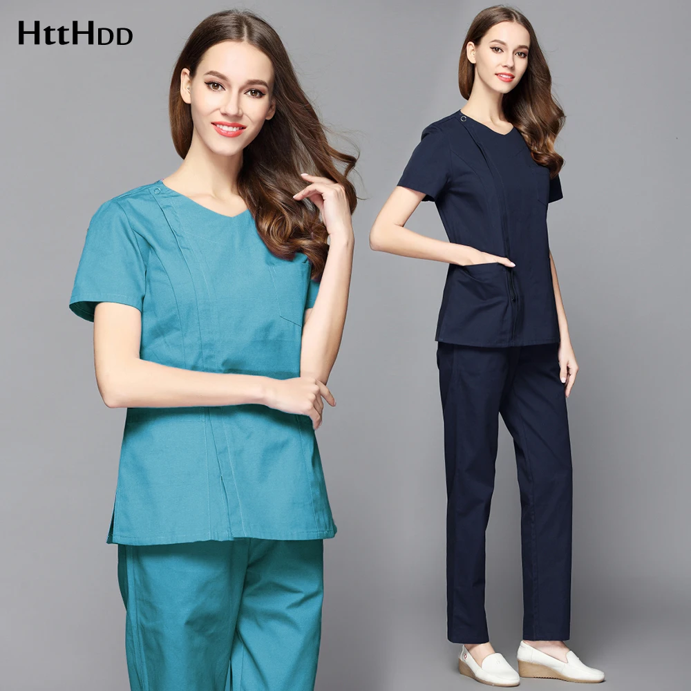 

HD42003-5Breathable Pet store work uniforms scrubs tops spa uniforms beauty salon worktops/pants/set scrubs workwear wholesale