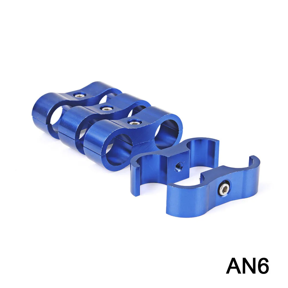 RASTP-4Pcs AN4 AN6 Масляный шланг водопроводный трубка Seprator алюминиевый анодированный Плетеный разделительный зажим RS-HR013