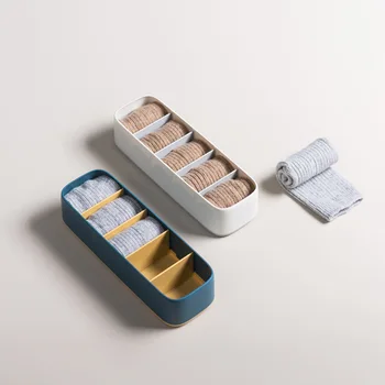 

Plastic Underwear Organizer Stackable Storage Box Bra Underwear Socks Sub-grid Socks Storage Box Household Drawer Dividers