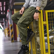 Красивые Мужские штаны с карманами и эластичной резинкой на талии, штаны-шаровары в стиле хип-хоп, спортивные штаны, повседневные брюки, мужские M-3XL