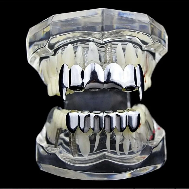 Позолоченные зубы в стиле хип хоп сверкающие золотой самородок Grillz набор верхней