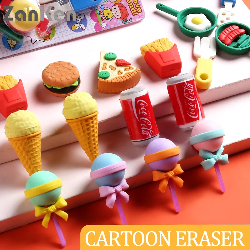 

Zanken cute cartoon dinosaur eraser for students fun creative stationery small prizes toys clean without leaving marks