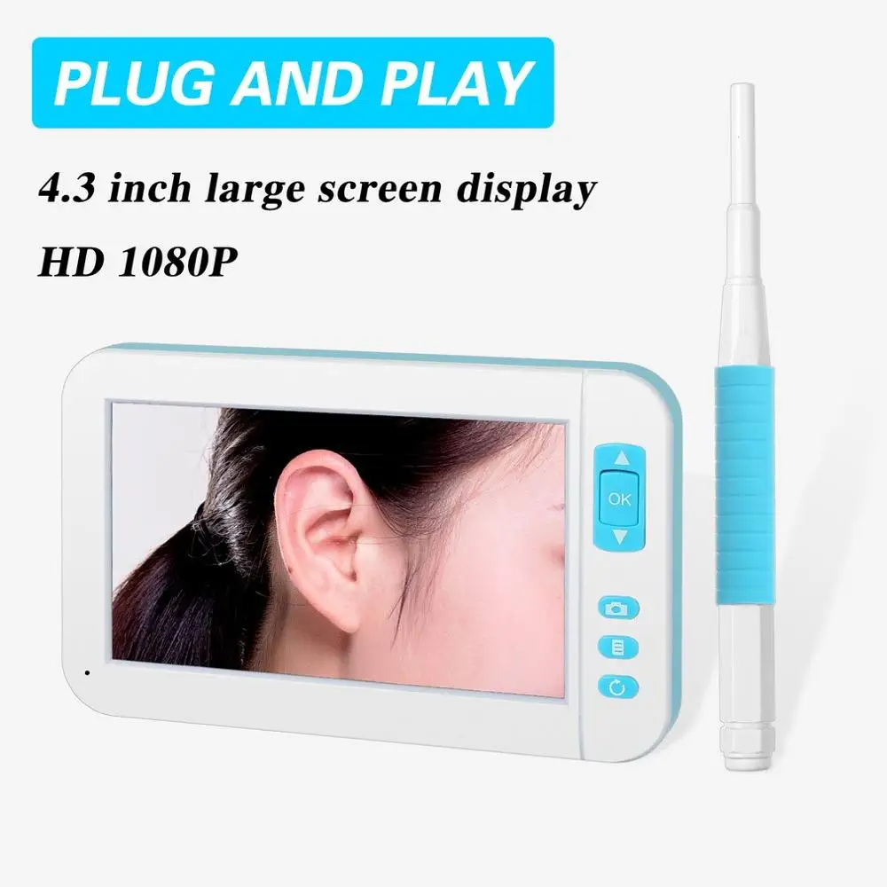 

Hd 1080P Ear Cleaner Otoscope Mini Visual Endoscope Wide Screen Handheld Endoscope Borescope Video Inspection For P20