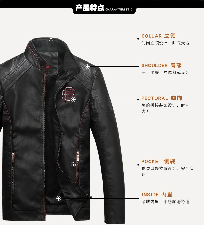AliExpress зимняя мужская кожаная куртка в Корейском стиле, приталенное кожаное пальто со стоячим воротником из искусственной кожи