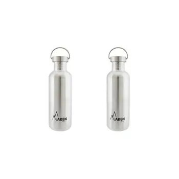 

LAKEN Set-success as simple Water Bottles Stainless steel 750 ml 0,75l Color silver Pack 2 order water bottles