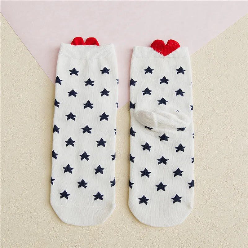 KingDeng Лодыжки Мультфильм Теплые Носки Для Женщин Зима Harajuku Kawaii Art Розовый Милый Носок Для Девочек Уличная Одежда Корейский Стиль Женщины