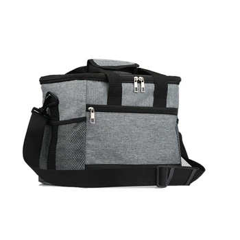 

JHD-Lunch Bag Double Insulation Lunch Bag Handbag Solid Thermal Lunchbox Food Picnic Bag for Men Women Portable Cooler Tote for