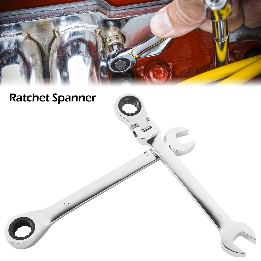 

Ratchet Combination Metric Wrench Set Fine Tooth Gear Ring Torque and Socket Wrench Set Nut Tools for Repair A Set of Wrench