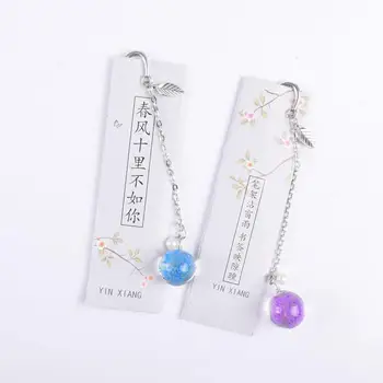 

Fashion Drop Pendant Specimens Bookmark Alloy Pendant Stationery School Office Supply Book Marks For Book Escolar Papelaria