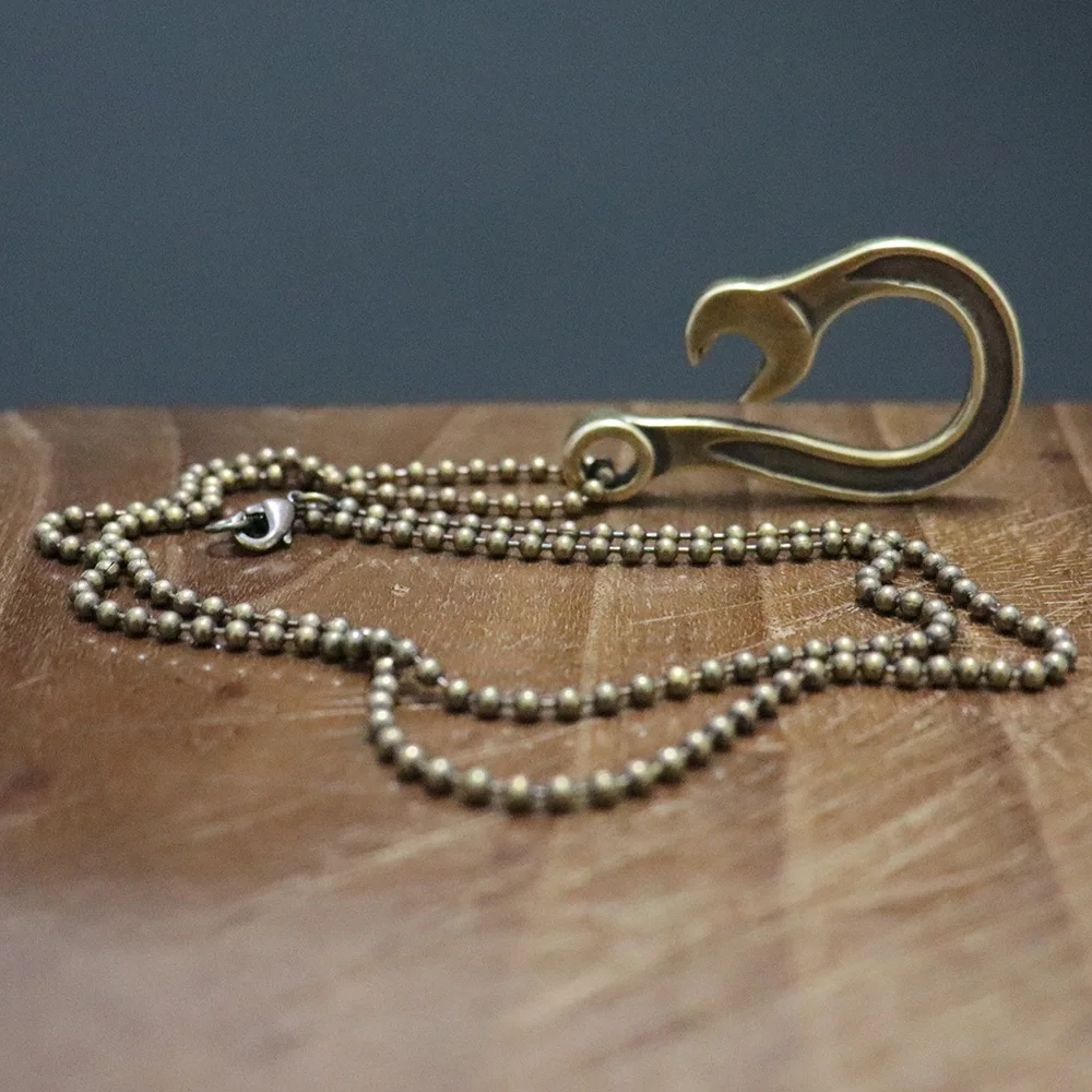 wrench keychain pendants copper (10)