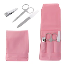 Прямая поставка и 3 шт. педикюрный маникюрный набор кусачки для ногтей пилка для ногтей Ножницы для бровей Набор Чехол Oct. 21