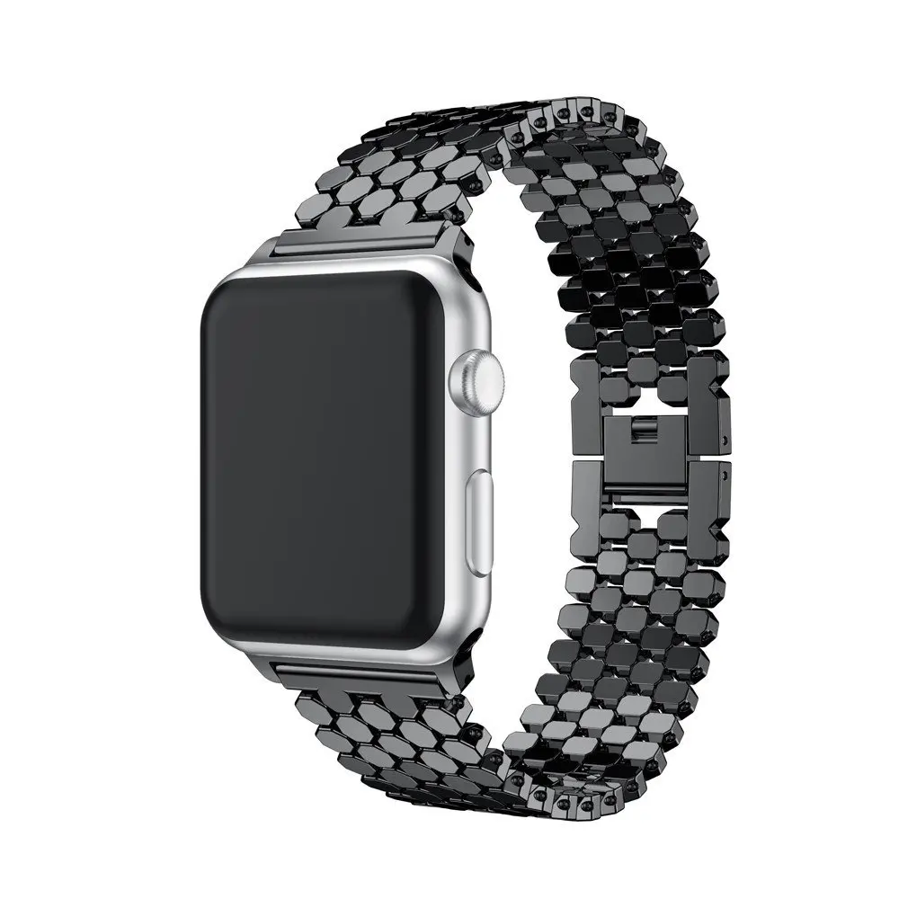 Yayuu ремешок для наручных часов Apple Watch Series 4/3/2/1 ремешки в виде рыбьей чешуи ювелирные изделия браслет пряжки ремня Нержавеющая сталь металлический браслет