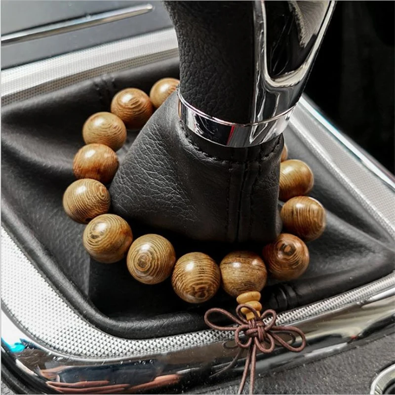 Car Decoration Handmade Tibetan Buddhist Wooden Beads Lucky Rope