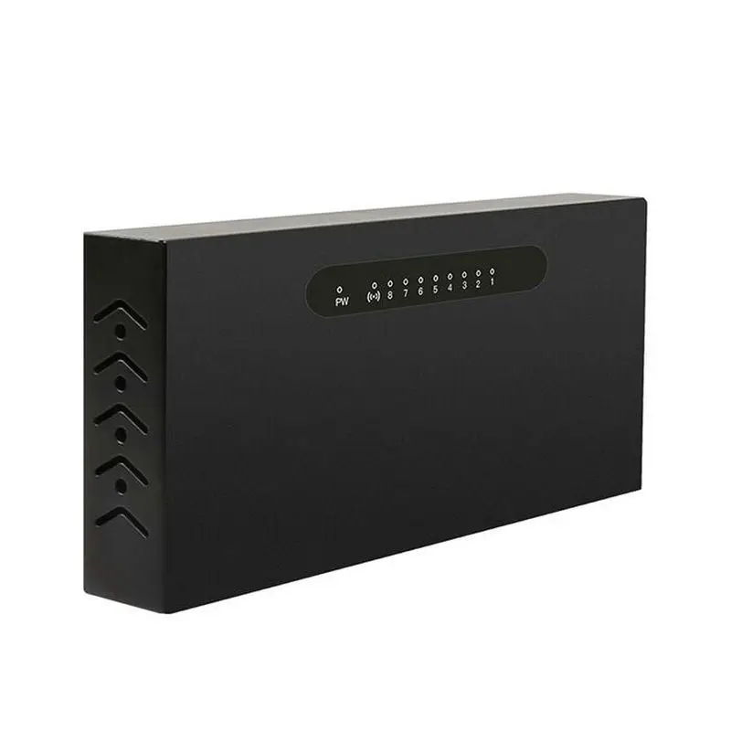 Diewu 8 Порты и разъёмы Мощность Ethernet сетевой коммутатор питания через Ethernet 10/100 Мбит Настольный концентратор Lan 6 Spoe Порты инжектор Мощность для камер(штепсельная Вилка стандарта США