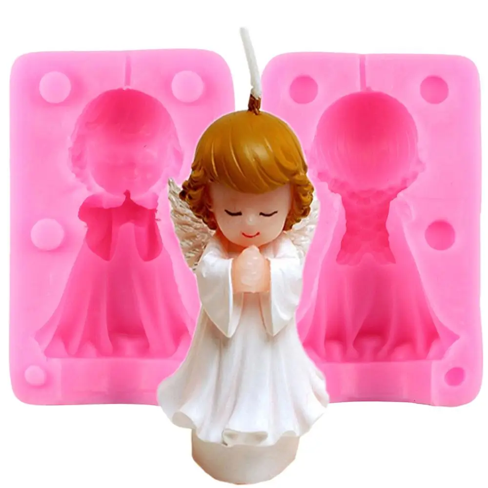 Ангел мальчик девушки силиконовые формы для мыла ручной работы свечи формы помадка торт украшения инструменты Конфеты шоколадная мастика формы