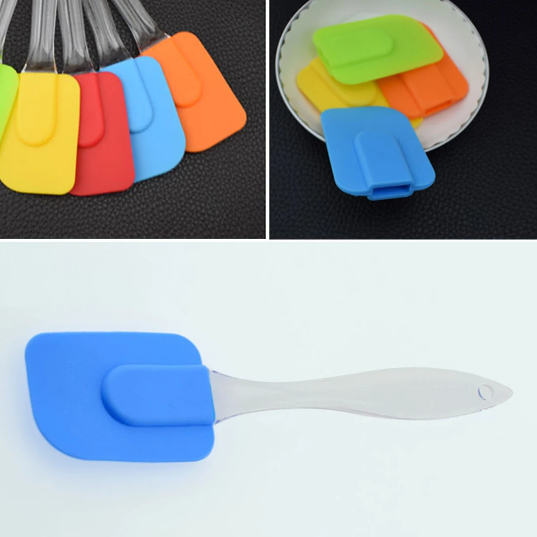 Многоцветные Многофункциональные Силиконовые лопатки скребок протирать инструмент для приготовления торта выпечки высокая температура кухня
