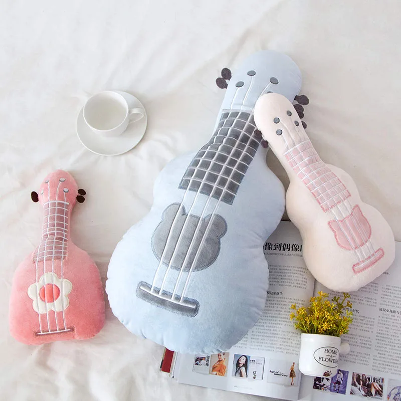 guitar pillow stuffed plush musical instrument ukulele toy kids toys birthday gift for child 3