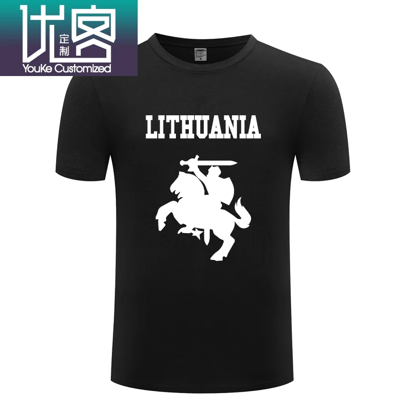 

Lithuania Coat of Arms Creative Men's T-Shirt T Shirt Men 2018 New Short Sleeve O Neck Cotton Casual Top Tee