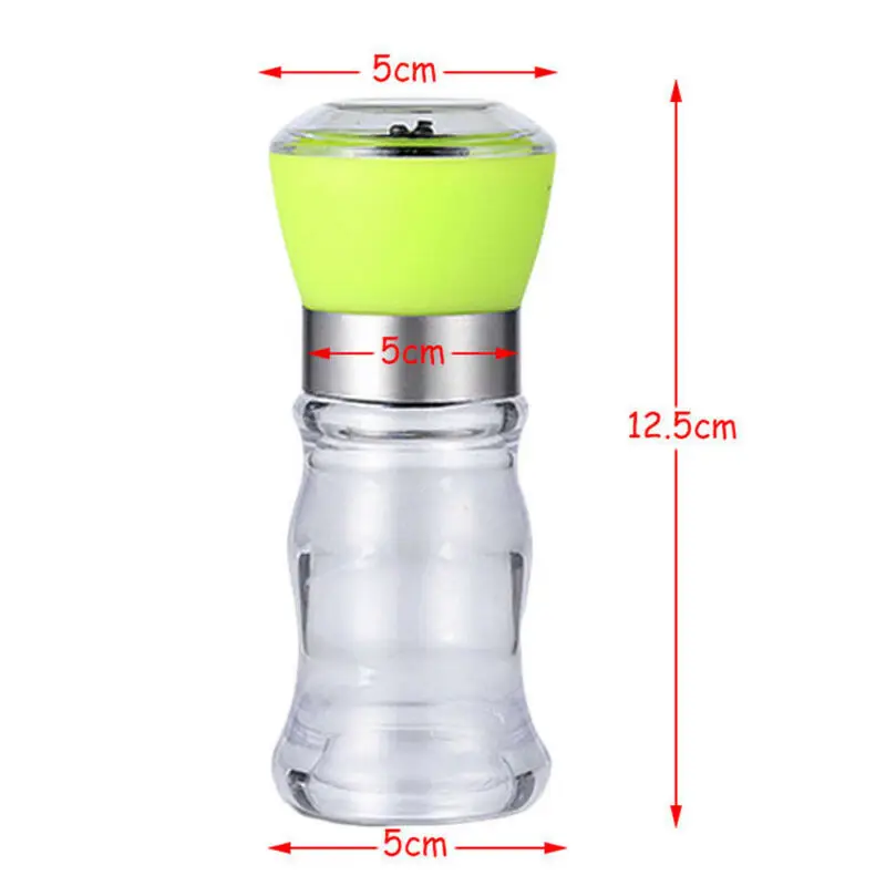 Largest supplier Manual Stainless Steel Brushed Mill Salt Pepper Grinder Plastic Bottle Kitchen