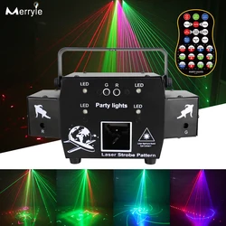 Lumière de scène professionnelle Laser DMX 512, boule de fête Disco DJ de noël, avec télécommande, projecteur d'effets, lumières pour Bar 