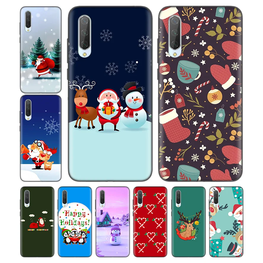 

Silicone Case For Xiaomi Redmi Note 7 7A 7S 8 6 6A 5 K20 Mi A1 A2 A3 8 9T CC9 CC9E Play Lite Pro F1 Cover Merry Christmas Winter